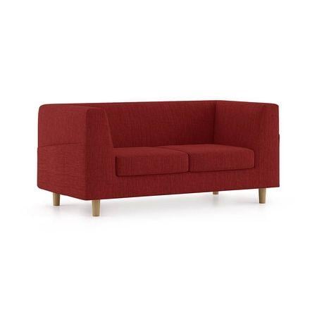 Rubik Premium 2 Seater Fabric Sofa in Salsa Red Colour