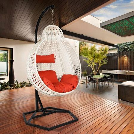 Jungfrau Wicker Swing In White Color 6T