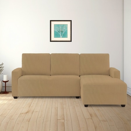 Right Aligned 2 Seater Right Aligned Chaise Golden Sofa Cover