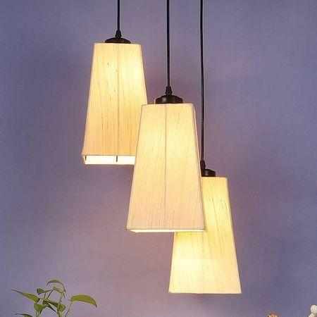 Memphis Off White Fabric Cluster Hanging Light