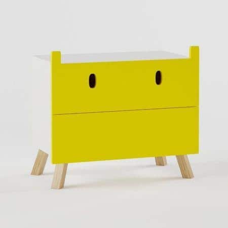 Cousin Hippo Side Table with Chest of Two Drawers