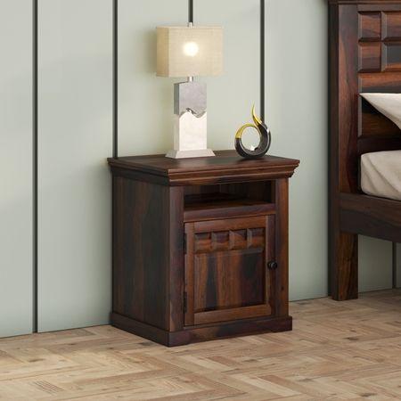Prashiv Solid Wood Bed Side In Provincial Teak Finsh