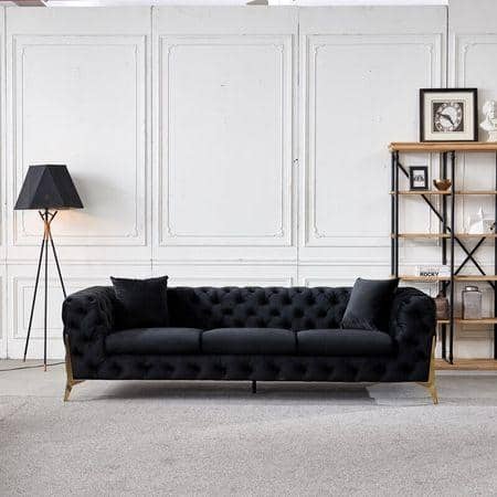 Norman Fabric Sofa - Black