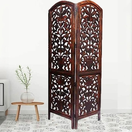 Floretta Solid Wood 4 Panel Room Divider