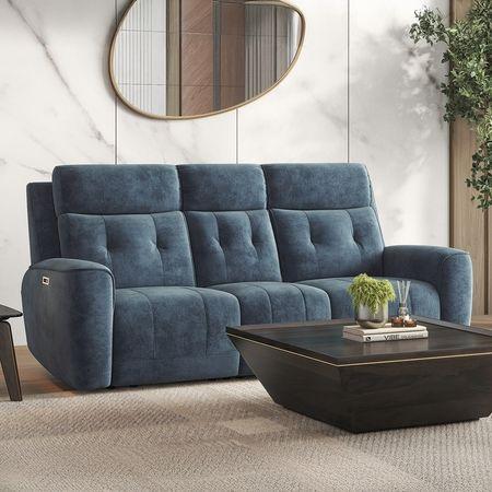 Marvin Entertainment Recliner in Blue Colour