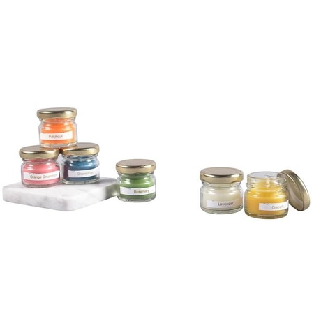 Scented Assorted Jar Candles -set of 6