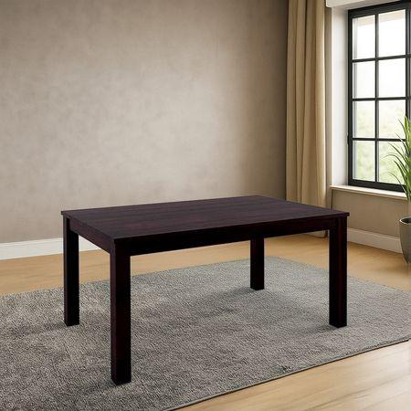 Arabia Solid Wood 6 Seater Dining Table In Mahogany Finish