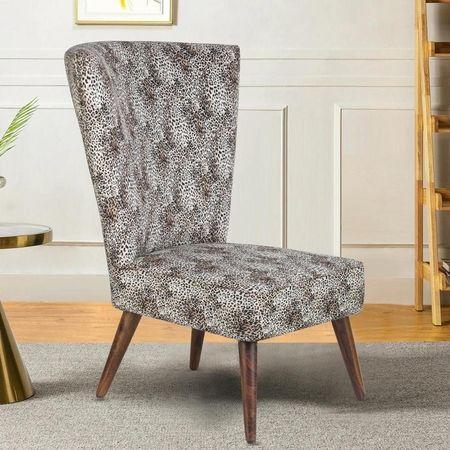 Brimson Solid Wood Lounge Chair In Grey Colour