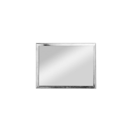 Vintage Nickel Stainless Wall Mirror