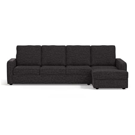 Apollo Compact Sofa (Colour : Graphite Grey, Cushion : Hard, Back Type : High Back, Seating Capacity : Right Aligned 3 Seater + Right Aligned Chaise)