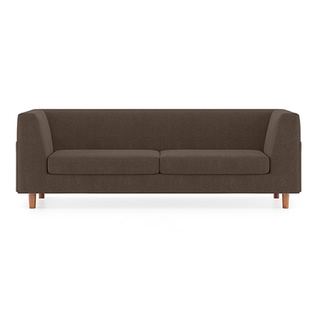 Rubik Essential 3 Seater Fabric Sofa in Daschund Brown Colour