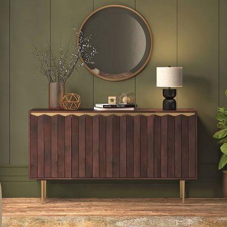 Keoni Solid Wood Sideboard in Claret Mahogany Finish