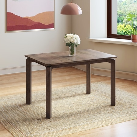 Catria Solid Wood 4 Seater Dining Table In Danish Walnut Finish