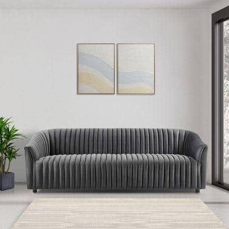 Camro Fabric Sofa (Grey)