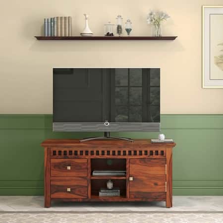 Fidora TV cabinet In honey finish