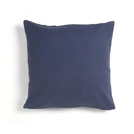 Solid Navy Cotton Cushion Cover
