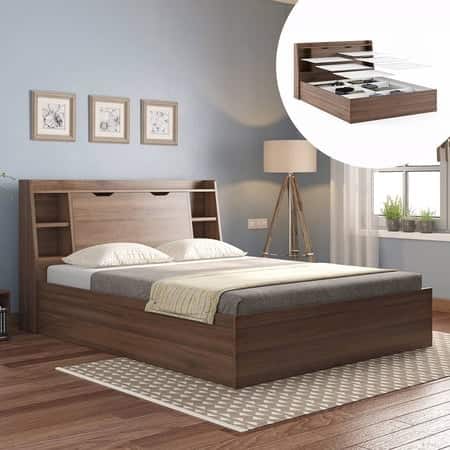 Scott Storage Bed Size - King Finish - Classsic Walnut