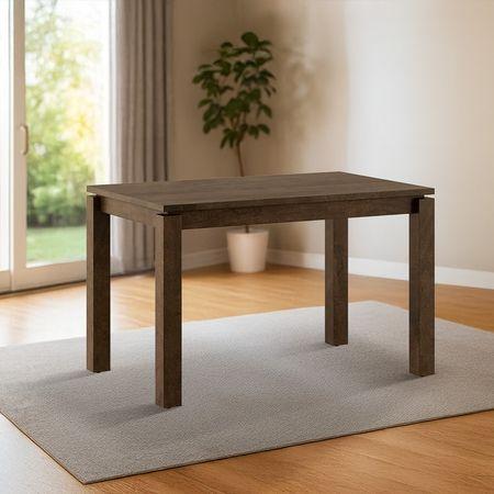 Atlas Solid Wood 4 Seater Dining Table In Danish Walnut Finish