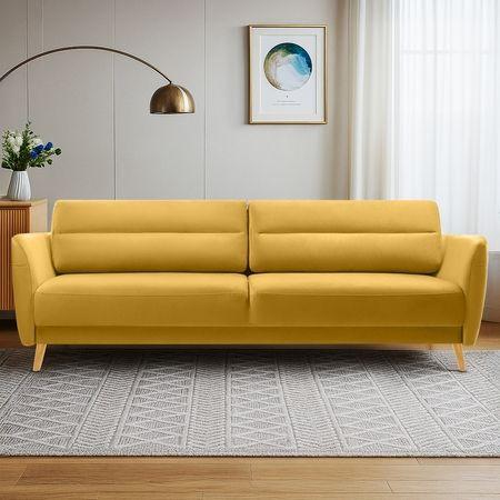 Rockson Fabric Sofa (Yellow)