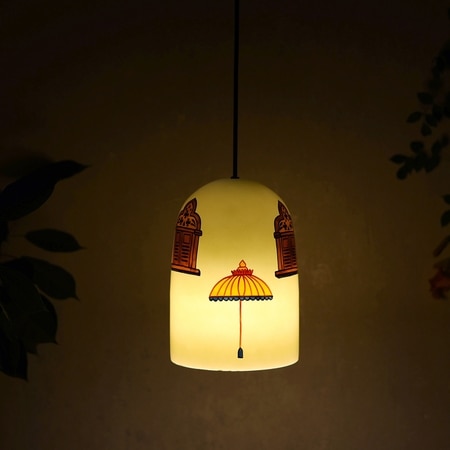 Imperial Glass Electric Ceiling Light in White Colour