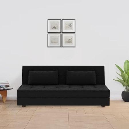 Merson 3 Seater Sofa Cum Bed In Black Color