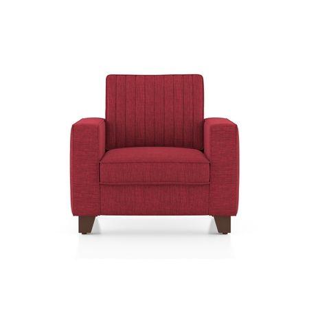 Apollo Neo 1 Seater Fabric Sofa in Salsa Red Colour (Back Height : Regular, Cushion Type : Hard)