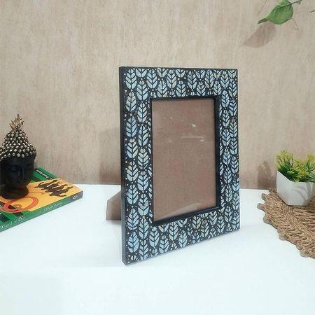 Blue marble dust work art hand work Photo Frame