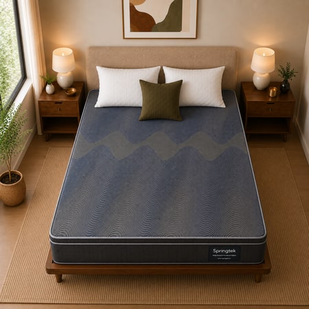 Euro Top Hybrid Latex Spring Mattress (75 x 48 in, 8 Inches)