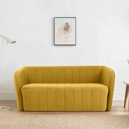 Candler Fabric Sofa (Yellow)