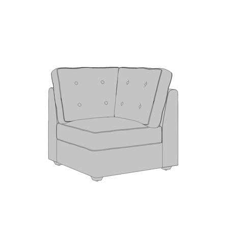 Apollo Corner Tufted Sofa (Colour : Pine Brown, Cushion : Soft, Back Type : High Back, Seating Capacity : Corner)