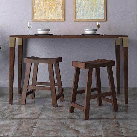 Tillman Solid Wood Bar Stool in Mango Walnut Finish