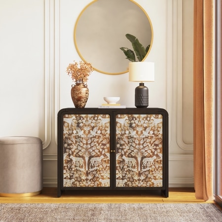 Morii Solidwood Sideboard in Dual Tone Finish