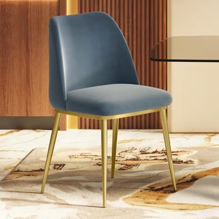 Olivia Accent Chair in Finish Antique Brass and Davos Plus Colour