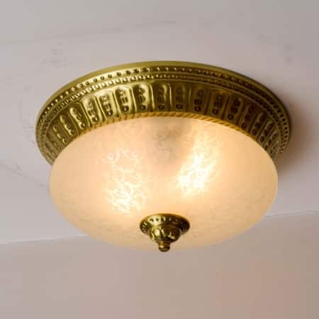 Duke 2 Light Brass Ceiling Light