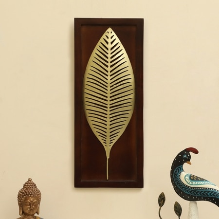 W-Kayla Abstract Metal Wall Decor in Gold Set of 1