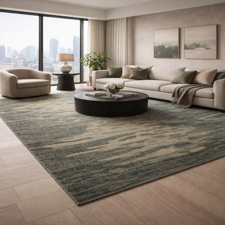Lake Wool Rectangle Carpets Hand Tufted in Mint Colour