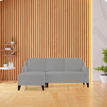 Left Aligned 2 Seater Left Aligned Chaise Light Grey Sofa Cover