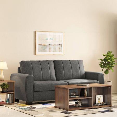 Luna 3 Seater Fabric Sofa (Slate Grey)
