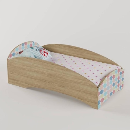 Loopy Loop Engineered Wood Bed in Multi Coloured Colour