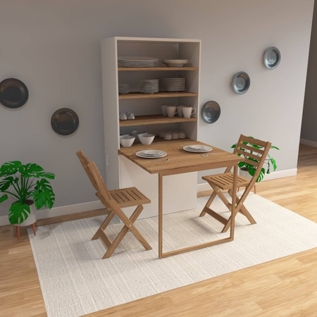 Space-Saving Dining Set with Storage