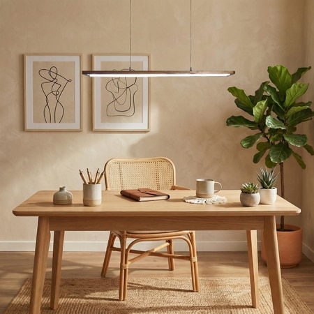 Avril 36 Brown Solid Wood Single Hanging Light