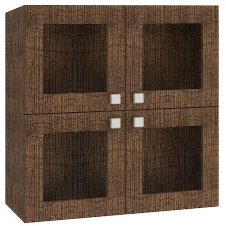 Romano Wall Mounted Glass Display Cabinet in Tawny Cambric Colour