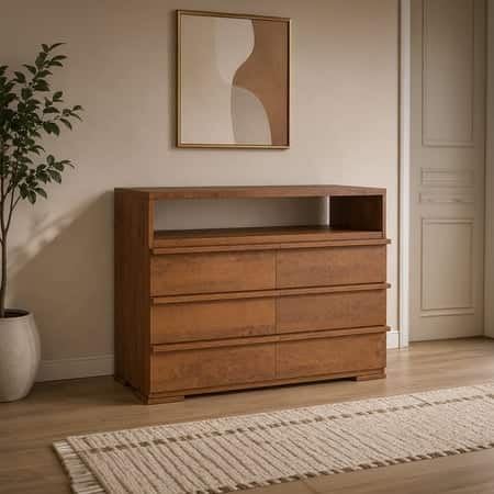 Ohio Chest of Drawer in Amber Walnut Finish