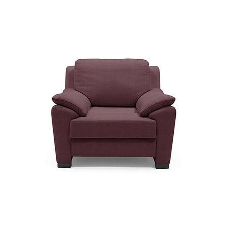 Farina 1 Seater Half Leather Sofa in Wine Colour