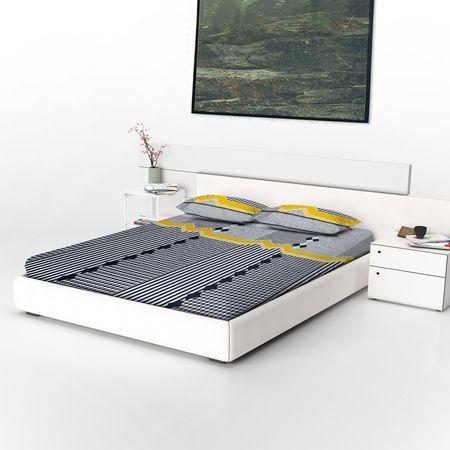 High Quality Cotton Double bed Fitted Bedsheets 275cmsx 235 cms ( Pillows 46 x 49 cms)