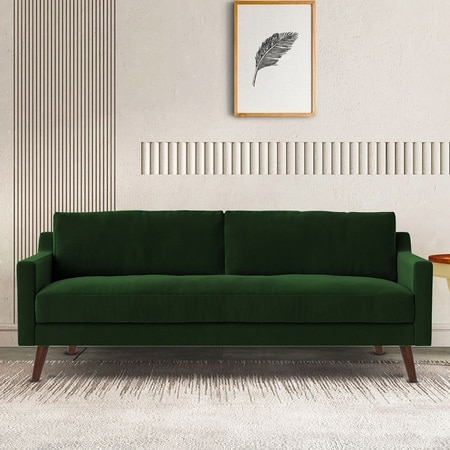 Reiti Velvet 3 Seater Sofa in Green Colour