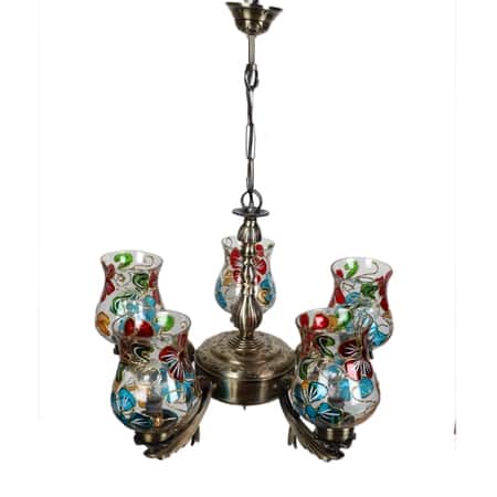 Devansh Gold Antique Wall Mounted Lamp With Off-White Cotton Shade