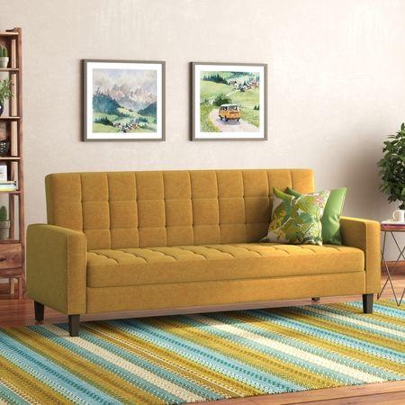 Salford 3 Seater Sofa Cum Bed In Ochre Colour