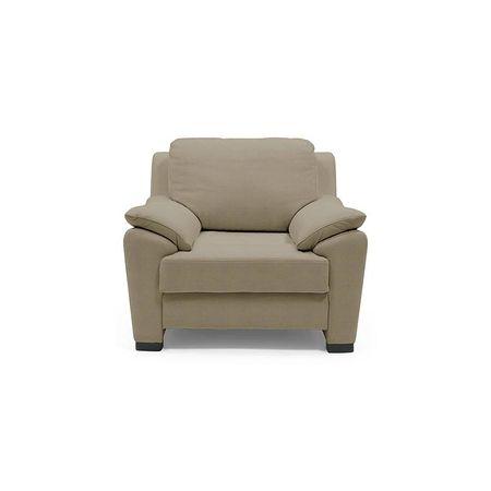Farina 1 Seater Half Leather Sofa in Cappuccino Colour