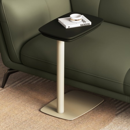 Otis Engineered Wood C table in Black and Champagne finish